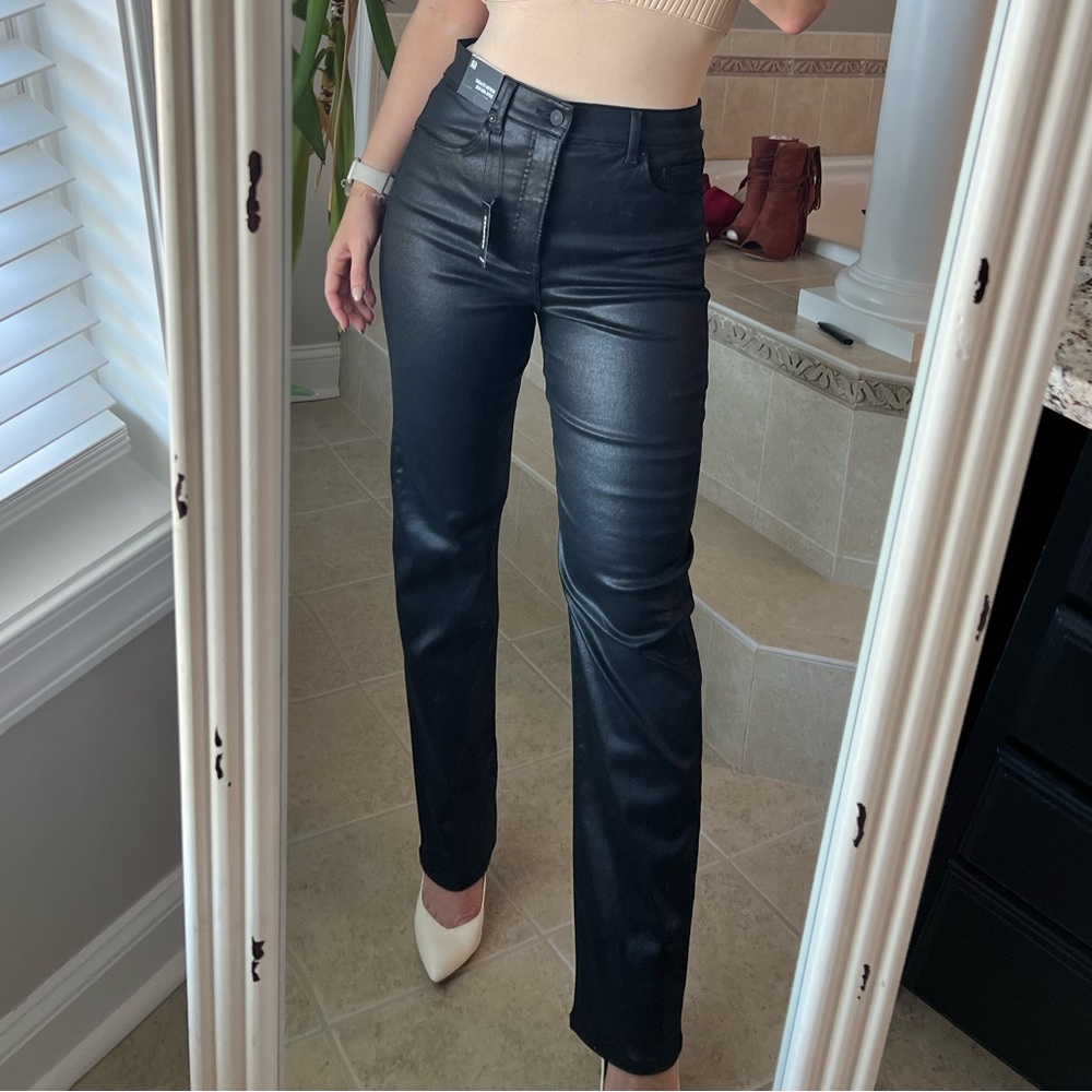Express Leather Look Pants